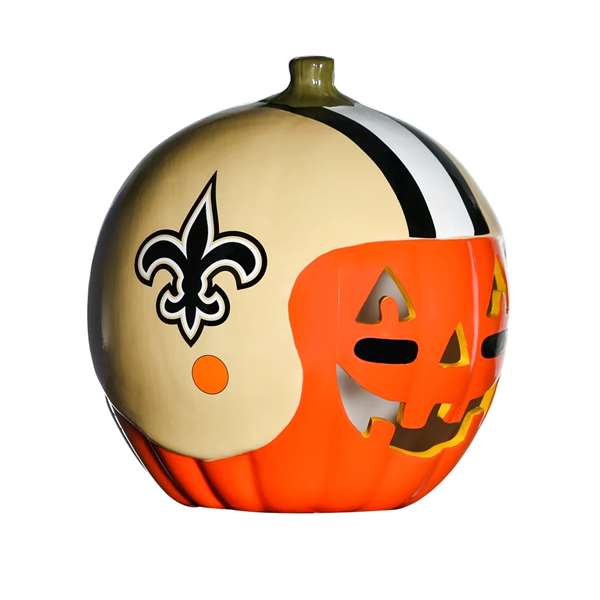 New Orleans Saints Ceramic Pumpkin Helmet