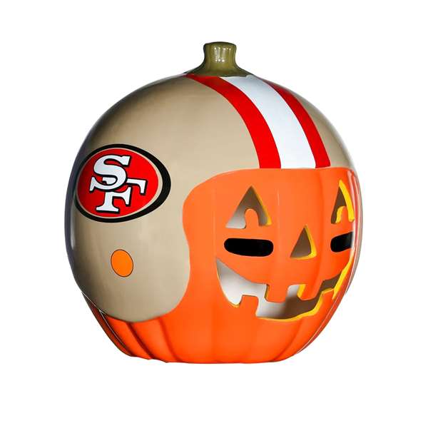San Francisco 49ers Ceramic Pumpkin Helmet
