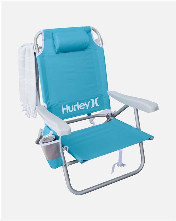 Hurley Deluxe Backpack Beach Chair, Turquoise  