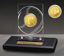 Cleveland Guardians 2-Time Champions Gold Coin in Acrylic Display  