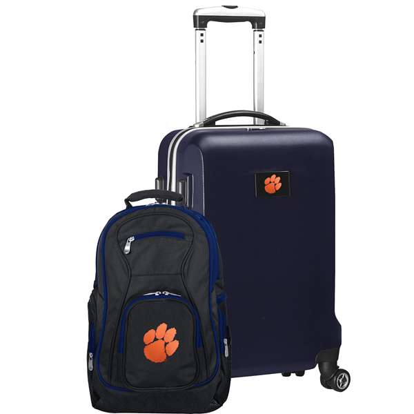 Clemson Tigers Deluxe 2 Piece Backpack & Carry-On Set L104