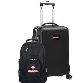 Connecticut UConn Huskies Deluxe 2 Piece Backpack & Carry-On Set L104