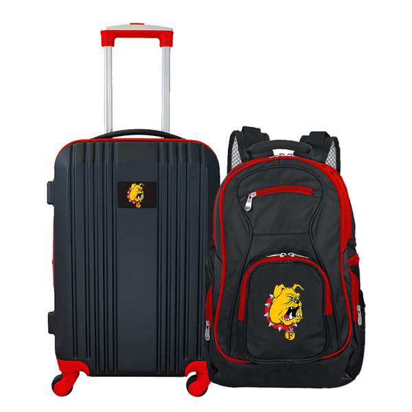 Ferris State Bulldogs Premium 2-Piece Backpack & Carry-On Set L108