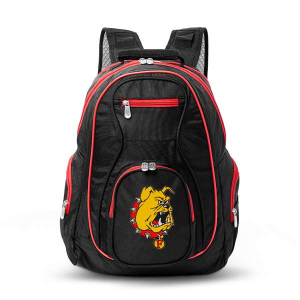 Ferris State Bulldogs 19" Premium Backpack W/ Colored Trim L708