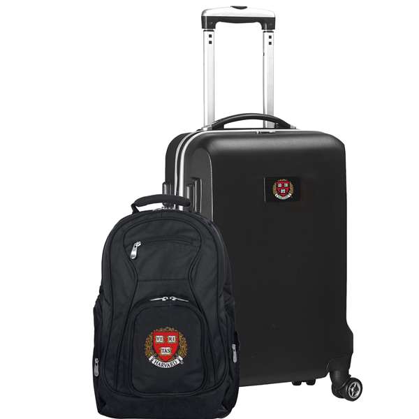 Harvard Crimson Deluxe 2 Piece Backpack & Carry-On Set L104