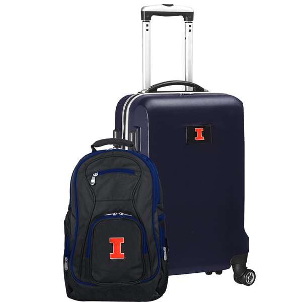 Illinois Fighting Illini Deluxe 2 Piece Backpack & Carry-On Set L104