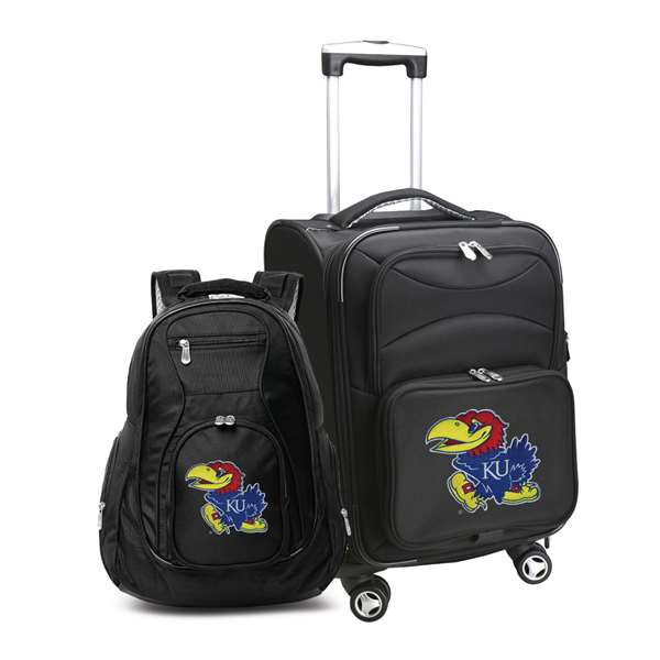 Kansas Jayhawks 2-Piece Backpack & Carry-On Set L102