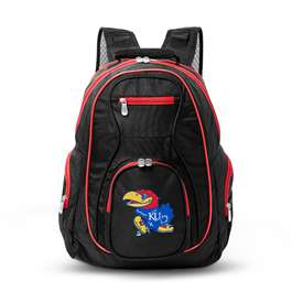 Kansas Jayhawks 19" Premium Backpack W/ Colored Trim L708