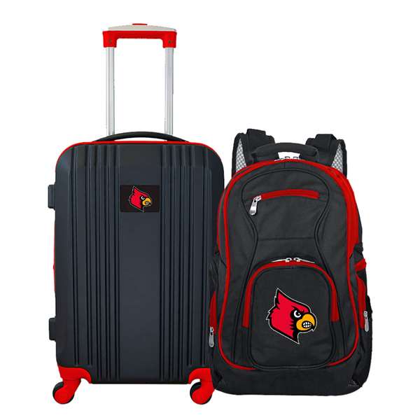 Louisville Cardinals Premium 2-Piece Backpack & Carry-On Set L108