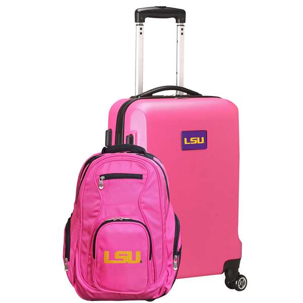 LSU Tigers Deluxe 2 Piece Backpack & Carry-On Set L104