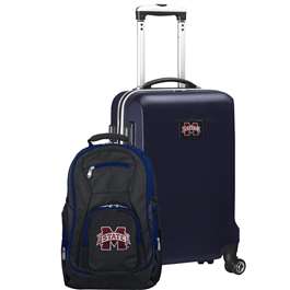 Mississippi State Bulldogs Deluxe 2 Piece Backpack & Carry-On Set L104