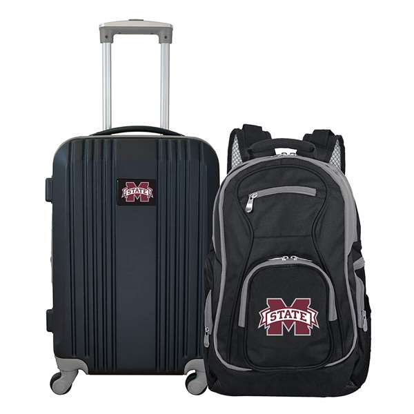 Mississippi State Bulldogs Premium 2-Piece Backpack & Carry-On Set L108