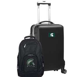 Michigan State Spartans Deluxe 2 Piece Backpack & Carry-On Set L104
