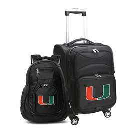 Miami Hurricanes 2-Piece Backpack & Carry-On Set L102