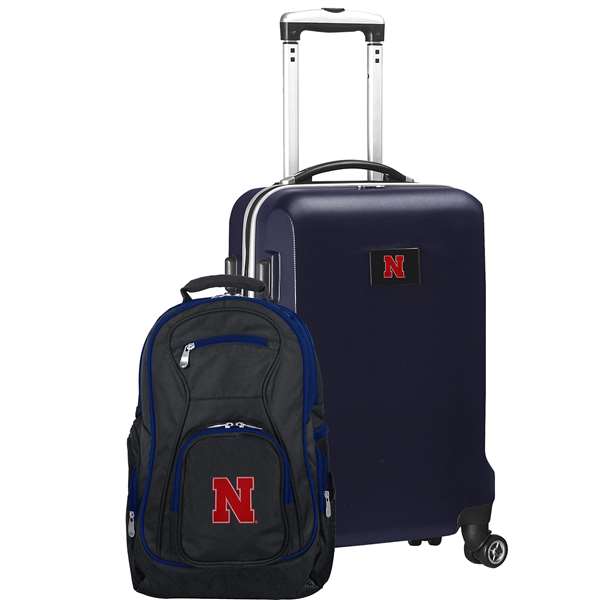 Nebraska Corn Huskers Deluxe 2 Piece Backpack & Carry-On Set L104