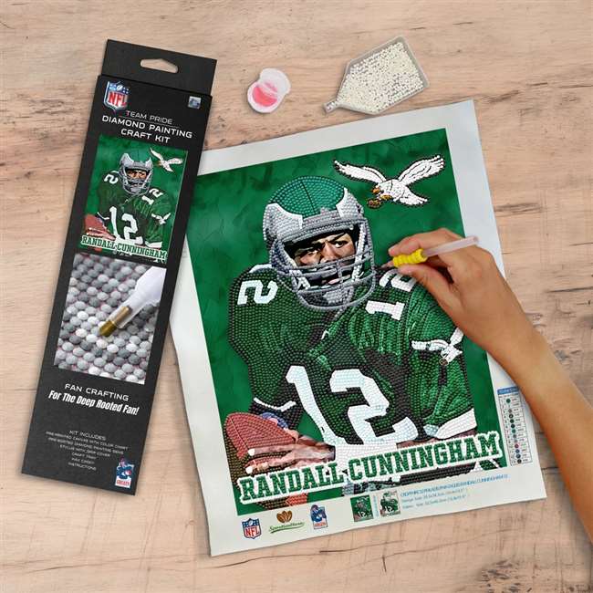Philadelphia Eagles Randall Cunningham 12 Diamond Painting Craft Kit  