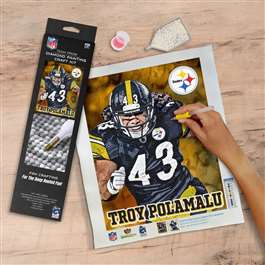 Pittsburgh Steelers Troy Polamalu 43 Diamond Painting Craft Kit  