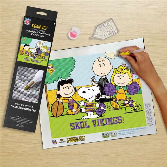Minnesota Vikings X Peanuts Diamond Painting Craft Kit   