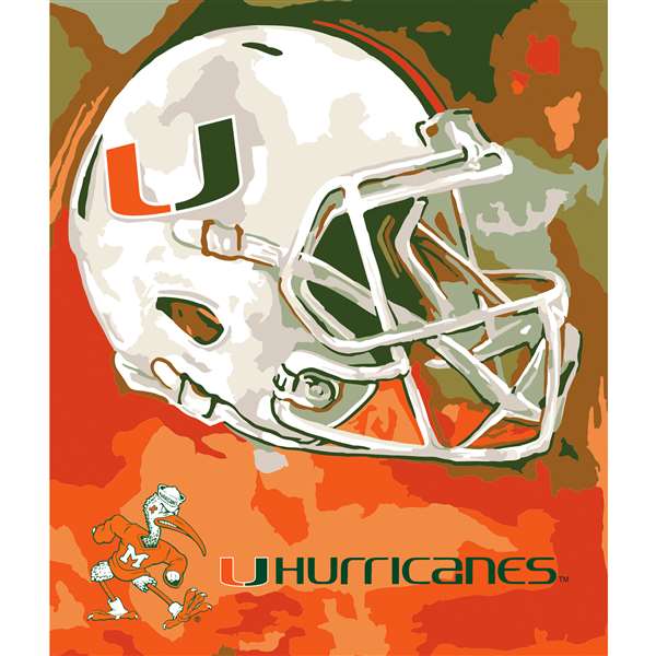Miami Hurricanes Paint By Number Art Kraft Kit