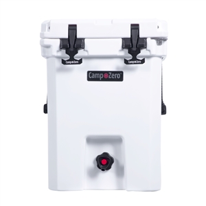 CAMP-ZERO 5.28 Gallon, 21 Quart Rotomolded Premium Beverage Cooler | White    