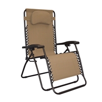 Caravan  Oversized Infinity Zero Gravity Chair Beige