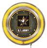 United States Army 15 inch Double Neon Wall Clock