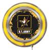 United States Army 15 inch Double Neon Wall Clock