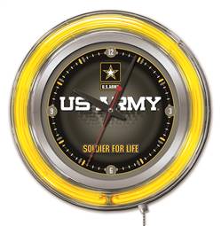 United States Army 15 inch Double Neon Wall Clock