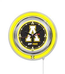 Appalachian State University 15 inch Double Neon Wall Clock