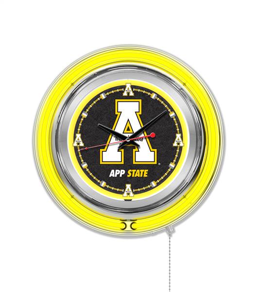 Appalachian State University 15 inch Double Neon Wall Clock