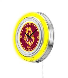 Arizona State University (Sparky) 15 inch Double Neon Wall Clock