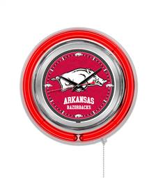 University of Arkansas 15 inch Double Neon Wall Clock