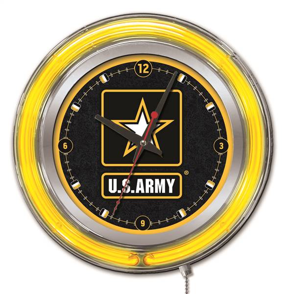 United States Army 15 inch Double Neon Wall Clock
