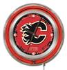 Calgary Flames 15 inch Double Neon Wall Clock