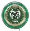 Colorado State University 15 inch Double Neon Wall Clock