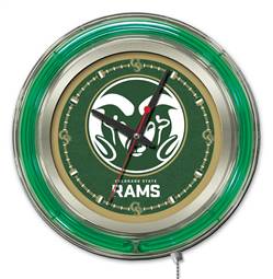 Colorado State University 15 inch Double Neon Wall Clock