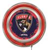 Florida Panthers 15 inch Double Neon Wall Clock