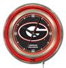 University of Georgia (G)  15 inch Double Neon Wall Clock