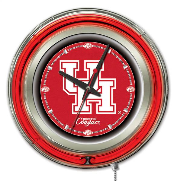 University of Houston 15 inch Double Neon Wall Clock