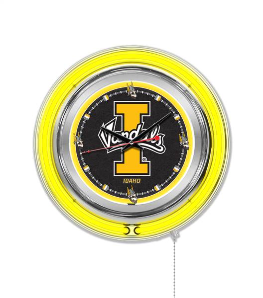 University of Idaho 15 inch Double Neon Wall Clock