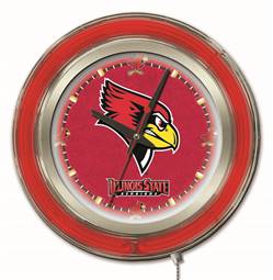 Illinois State University 15 inch Double Neon Wall Clock