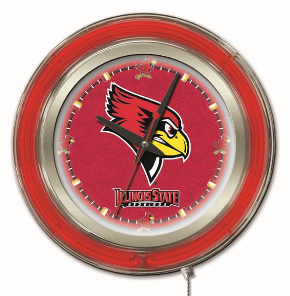 Illinois State University 15 inch Double Neon Wall Clock