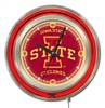 Iowa State University 15 inch Double Neon Wall Clock