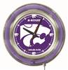 Kansas State University 15 inch Double Neon Wall Clock