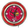 University of Louisville 15 inch Double Neon Wall Clock