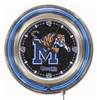 University of Memphis 15 inch Double Neon Wall Clock