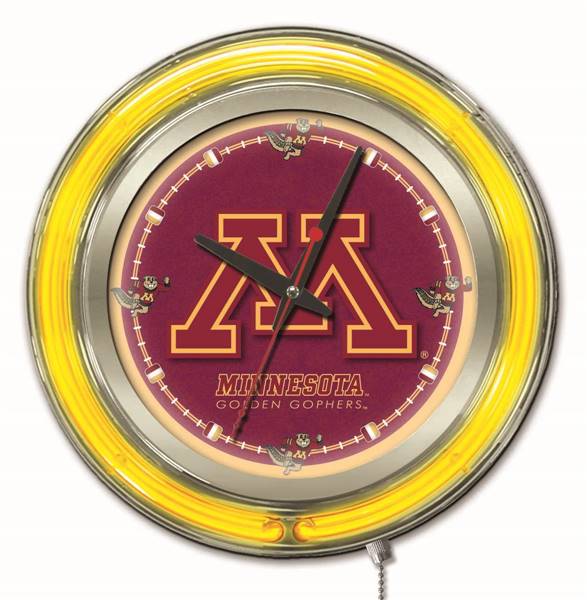 University of Minnesota 15 inch Double Neon Wall Clock