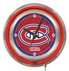 Montreal Canadiens 15 inch Double Neon Wall Clock