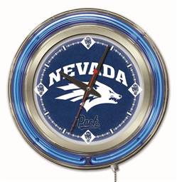 University of Nevada 15 inch Double Neon Wall Clock