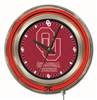 Oklahoma University 15 inch Double Neon Wall Clock